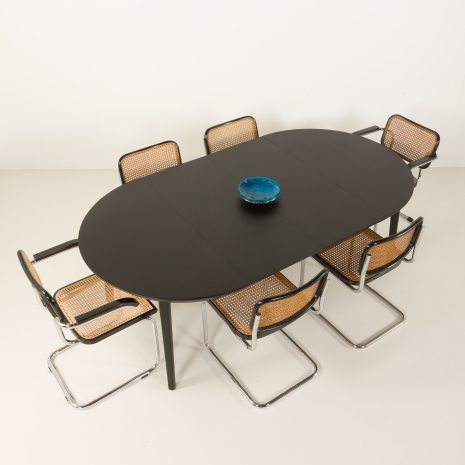 23160 6348460 Ole Hald, circular teak dining table with 2 additional plates-2 23160 6348460 Ole Hald, circular teak dining table with 2 additional plates-2