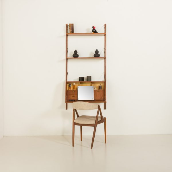 24444 one bay teak wall unit-1