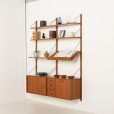 Rare Scandinavian mid century teak shelving unit "Kaukas", Finland 1950s
