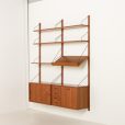 25046 Scandinavian mid century teak shelving unit -Kaukas-, Finland 1950s.-3