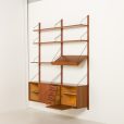25046 Scandinavian mid century teak shelving unit -Kaukas-, Finland 1950s.-4
