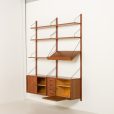 25046 Scandinavian mid century teak shelving unit -Kaukas-, Finland 1950s.-5