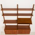 25046 Scandinavian mid century teak shelving unit -Kaukas-, Finland 1950s.-8