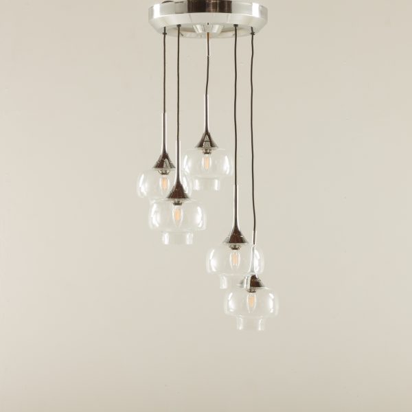 Włoski żyrandol Murano z lat 70.