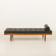 25063 Danish teak daybed in black leather - mid century modern - 1960s-4