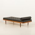 25063 Danish teak daybed in black leather - mid century modern - 1960s-5