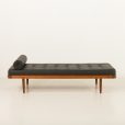 25063 Danish teak daybed in black leather - mid century modern - 1960s-8