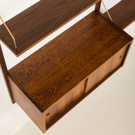 25074 Preben Sorensen three-bay rosewood shelving unit, Denmark, 1960s-19 25074 Preben Sorensen three-bay rosewood shelving unit, Denmark, 1960s-19