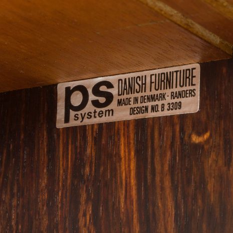 25074 Preben Sorensen three-bay rosewood shelving unit, Denmark, 1960s-22 25074 Preben Sorensen three-bay rosewood shelving unit, Denmark, 1960s-22