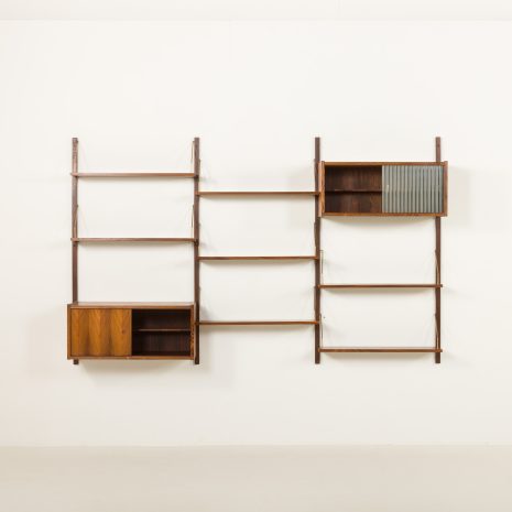 25074 Preben Sorensen three-bay rosewood shelving unit, Denmark, 1960s-6 25074 Preben Sorensen three-bay rosewood shelving unit, Denmark, 1960s-6