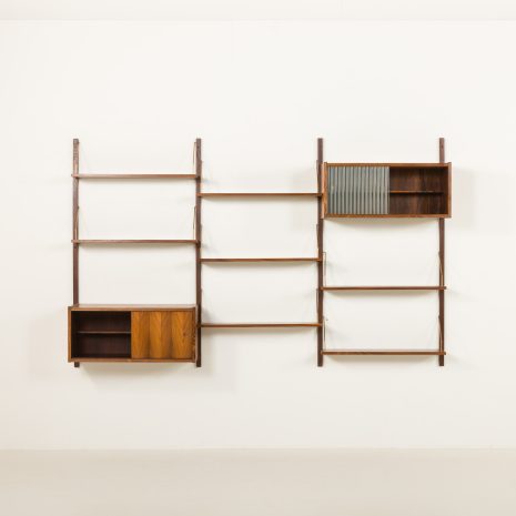 25074 Preben Sorensen three-bay rosewood shelving unit, Denmark, 1960s-7 25074 Preben Sorensen three-bay rosewood shelving unit, Denmark, 1960s-7