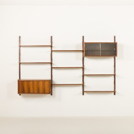 25074 Preben Sorensen three-bay rosewood shelving unit, Denmark, 1960s-8 25074 Preben Sorensen three-bay rosewood shelving unit, Denmark, 1960s-8