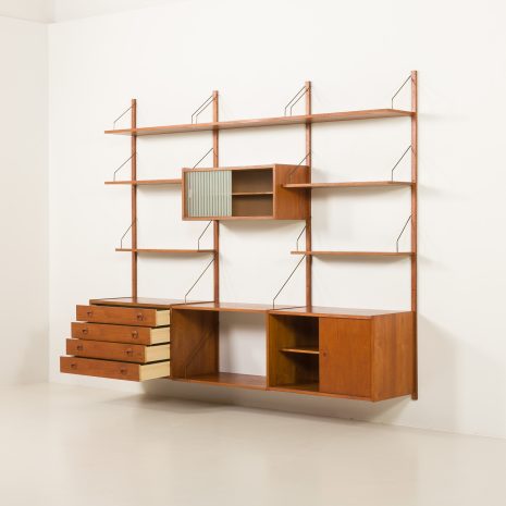 25148 PS System vintage shelving unit by Randers Mobelfabrik, Denmark, 1960s-5 Etagère vintage PS System par Randers Mobelfabrik, Danemark, années 1960