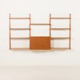 25151 System półek ściennych Poul Cadovius z biurkiem, Cado, lata 60.