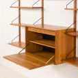 25151 System półek ściennych Poul Cadovius z biurkiem, Cado, lata 60.
