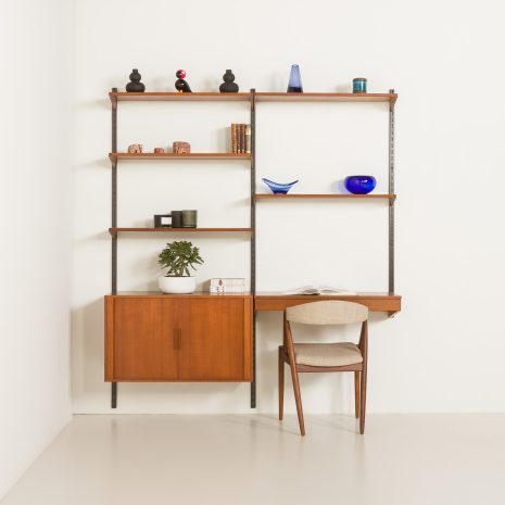 Meuble mural de bureau Kai Kristiansen, pour FM Mobler, Danemark, années 1960