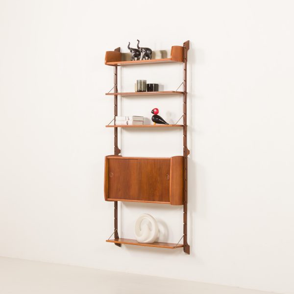 Scandinavian mid century Ergo teak shelving unit by John Texmon, 1960s
