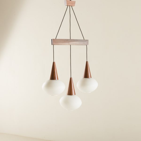 Włoski żyrandol w stylu Stilnovo, lata 60.