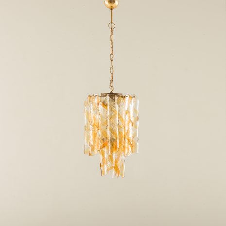 Murano-Kronleuchter 'Torciglione' aus der Mitte des Jahrhunderts von Mazzega, Italien 1970er