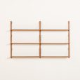 25179 Dansih mid century teak shelving unit, set of 6 shelves, 1970s-4