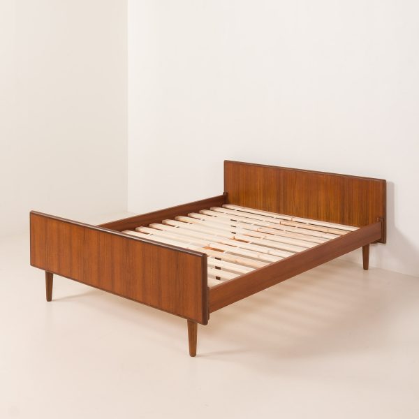 Vintage Dansish teak double bed, 1960s