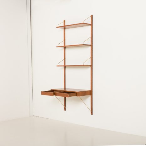 25128 Poul Cadovius one bay teak wall unit-4 25128 Poul Cadovius one bay teak wall unit-4