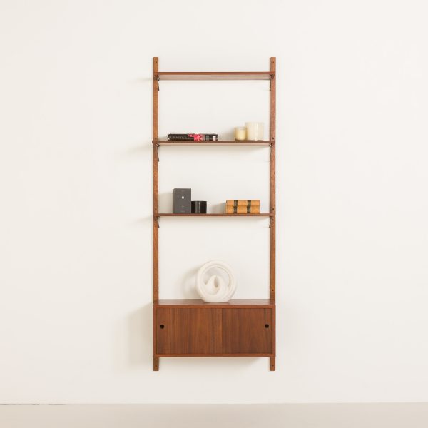 Vintage renovated Scandinavian shelving unit, Sweden 1970s