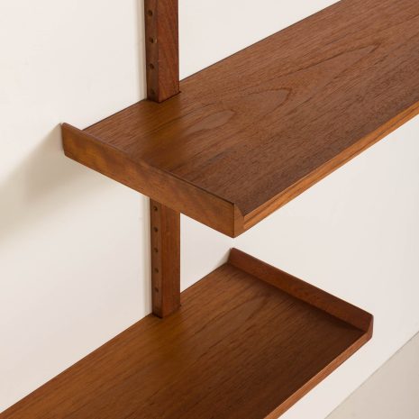 25180 Mid century modern Scandinavian renovated teak shelving unit, 1970s-11 25180 Mid century modern Scandinavian renovated teak shelving unit, 1970s-11