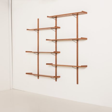 25180 Mid century modern Scandinavian renovated teak shelving unit, 1970s-4 25180 Mid century modern Scandinavian renovated teak shelving unit, 1970s-4