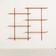 25180 Mid century modern Scandinavian renovated teak shelving unit, 1970s-5