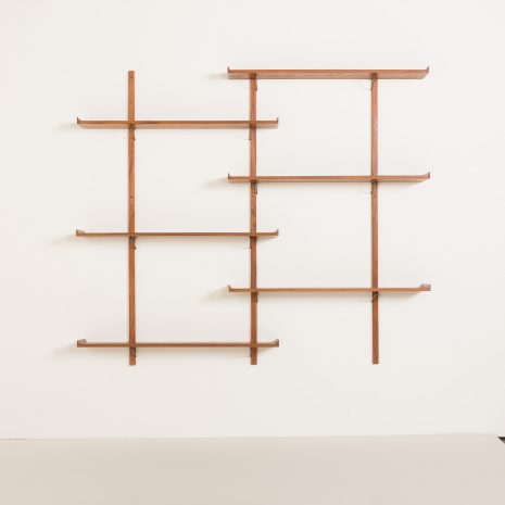 25180 Mid century modern Scandinavian renovated teak shelving unit, 1970s-5 25180 Mid century modern Scandinavian renovated teak shelving unit, 1970s-5