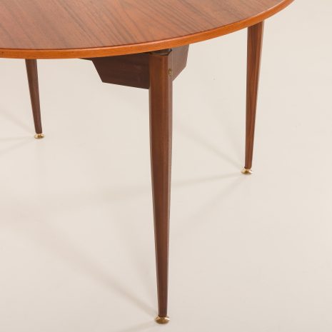 25191 Włoski stół do jadalni z połowy wieku z drewna tekowego, lata 1960-8 25191 Włoski stół do jadalni z połowy wieku z drewna tekowego, lata 1960-8