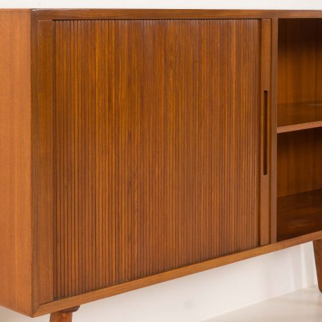25195 Danish mid century teak sideboard with tambour door, 1970s-8 25195 Danish mid century teak sideboard with tambour door, 1970s-8