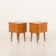 25197 Teak vintage nightstands, bedside tables, set of 2, Denmark 1970s-4