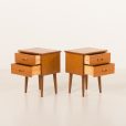 25197 Teak vintage nightstands, bedside tables, set of 2, Denmark 1970s-5