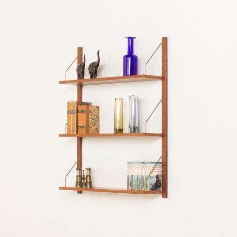 Danish teak vintage shleves in the style of Poul Cadovius, set of 3.