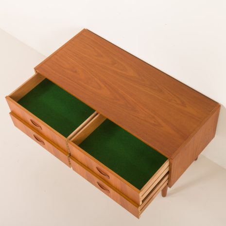 25208 Small Danish teak sideboard with 4 drawers, 1960s-6 25208 Small Danish teak sideboard with 4 drawers, 1960s-6