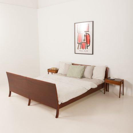 Mid century queen size bed by J.P.Iversen , Denmark 1950s