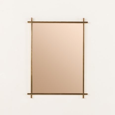 Italienischer Messingspiegel aus der Mitte des Jahrhunderts im Stil von Romeo Rega, 1970er Jahre