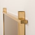 25163 Italian mid century brass mirror in the style of Willy Rizzo, 1970s-4
