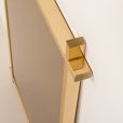 25163 Italian mid century brass mirror in the style of Willy Rizzo, 1970s-5