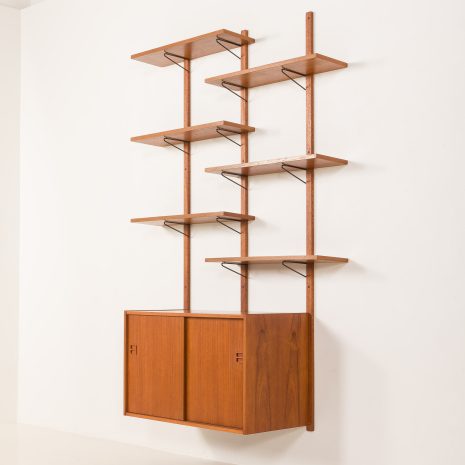 25167 Scandinavian vintage teak sheving unit , Denmark 1970s-14 25167 Scandinavian vintage teak sheving unit , Denmark 1970s-14