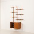 25167 Scandinavian vintage teak sheving unit , Denmark 1970s-5