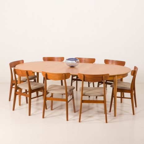 Table vintage danoise en chêne par Skovby, 1970