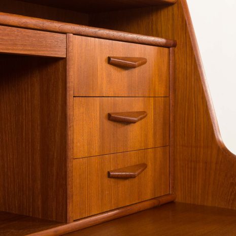 25175 Danish teak mid century modern secretaire cabinet with a desk and vanity, 1960s-14 25175 Danish teak mid century modern secretaire cabinet with a desk and vanity, 1960s-14