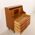 25175 Danish teak mid century modern secretaire cabinet with a desk and vanity, 1960s-17