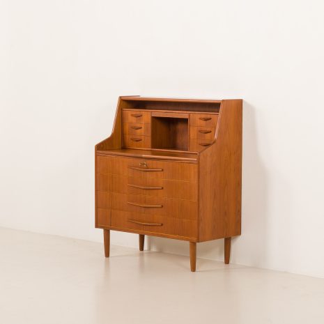 25175 Danish teak mid century modern secretaire cabinet with a desk and vanity, 1960s-5 25175 Danish teak mid century modern secretaire cabinet with a desk and vanity, 1960s-5