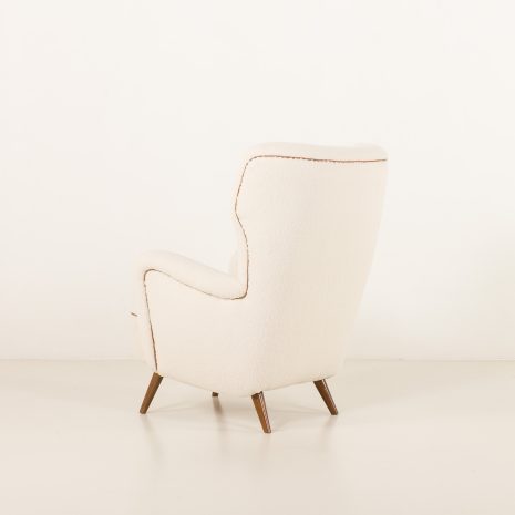 25183 High back vintage lounge chair in the style of Flemming Lassen, Denmark 1960s-8 25183 High back vintage lounge chair in the style of Flemming Lassen, Denmark 1960s-8