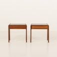 25201 Para stolików nocnych w stylu Arne Voddera, szafki nocne z drewna tekowego, Dania, lata 1960-2