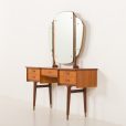 25211 Scandinavian mid century teak dressing table with adjustable mirrors, Norway 1960s-15